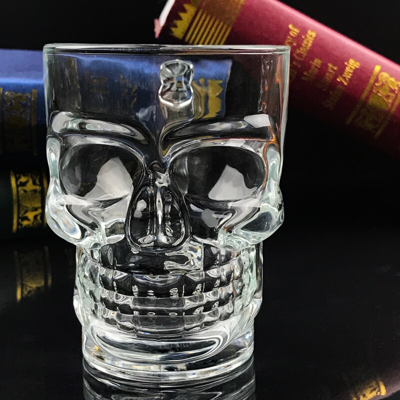 Taza grande NEWYEARNEW de 500ml, vaso de cristal de piratas del cráneo caribeño, vaso grande de cerveza con asa, taza de cerveza, té, zumo, bebida,