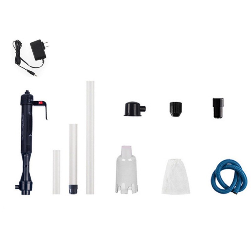 Electric Aquarium Gravel Cleaner Fish Tank Water Change Pump Aquarium Cleaning Tool Water Changer Filter Pump Pet Supplies: EU Plug