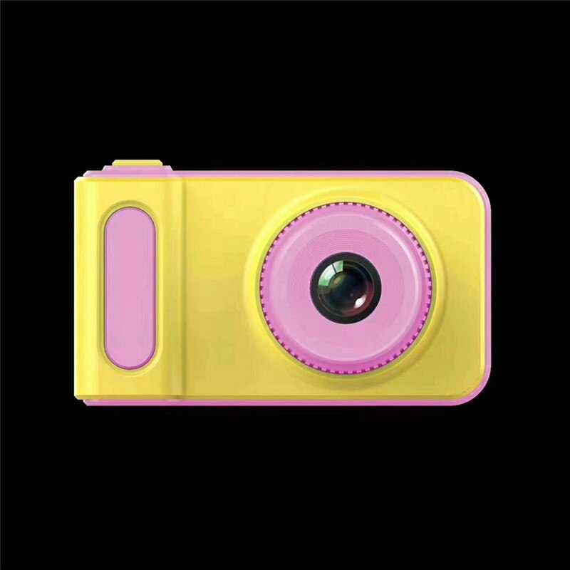 Mini Digital Camera 2 Inch Cartoon Cute Camera Toys Children Birthday 1080P Toddler Toys camera: Pink