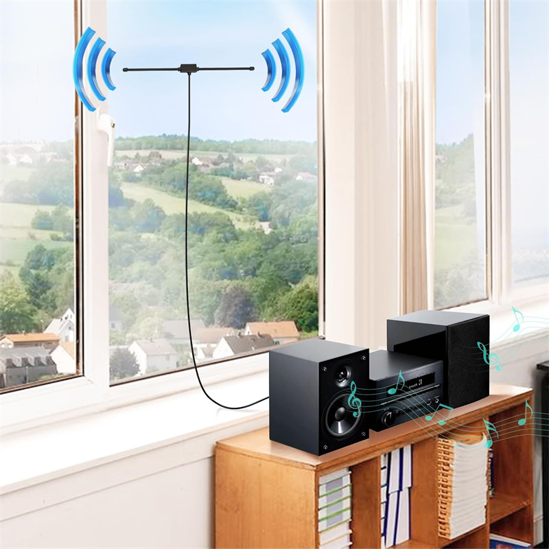 Antenne Dipôle Radio FM pour Récepteur Stéréo, Système de Musique Nik, Récepteur Audio Vidéo, Home Cinéma