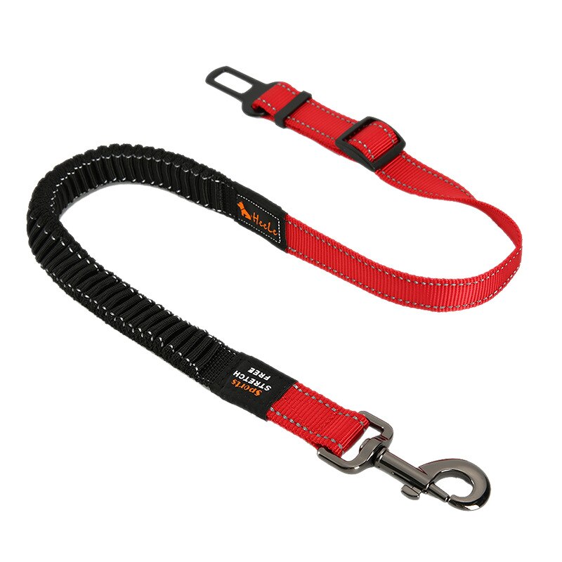 Verstelbare Hond Kat Autogordel Huisdier Autogordel Leash Voor Honden Reizen Tractie Kraag Harness Hondenriem Clip huisdier Product: Telescopic Red