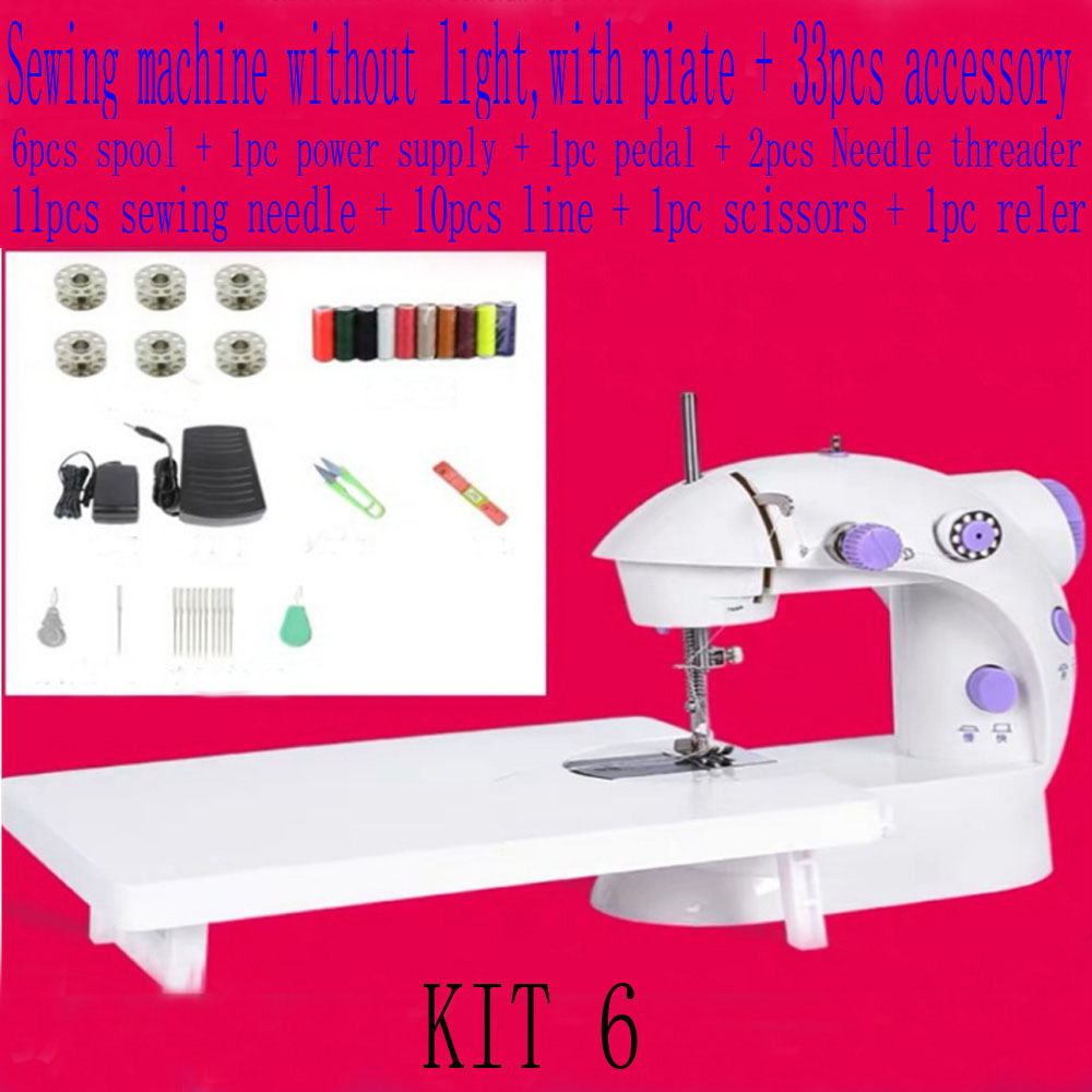 Mini Machine à coudre | Machine à coudre, Portable, couture, broderie sans fil, vêtements, tissus, Machine à coudre électrique manuelle, accessoires: KIT 6 with US plug