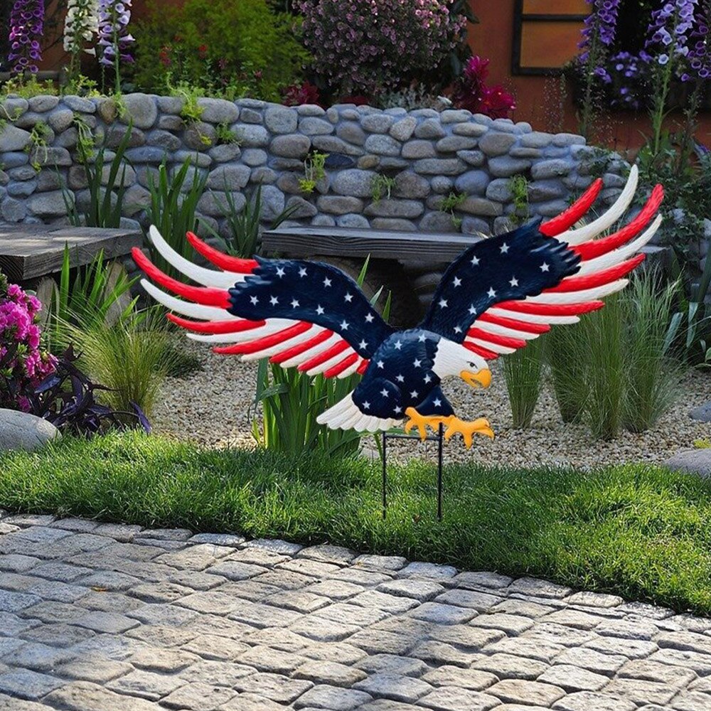 Amerykańnarty orzeł dekoracje ogrodowe 4 lipca dzień niepodległości ozdoby patriotyczne wystrój domu na zewnątrz rocznica C1