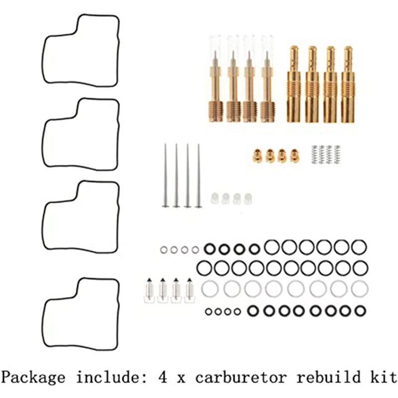 4-Pack Carburetor Rebuild Carb Repair Kits Replacement for Honda V65 Magna V65 Sabre Shadow 750 1100 Interceptor 1000