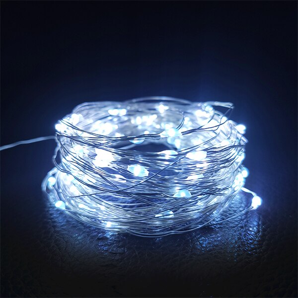 2M 5M 10M LED Fairy String Lights Remote Control USB Year Light For Home Bedroom Decoration: Cold White / 5M