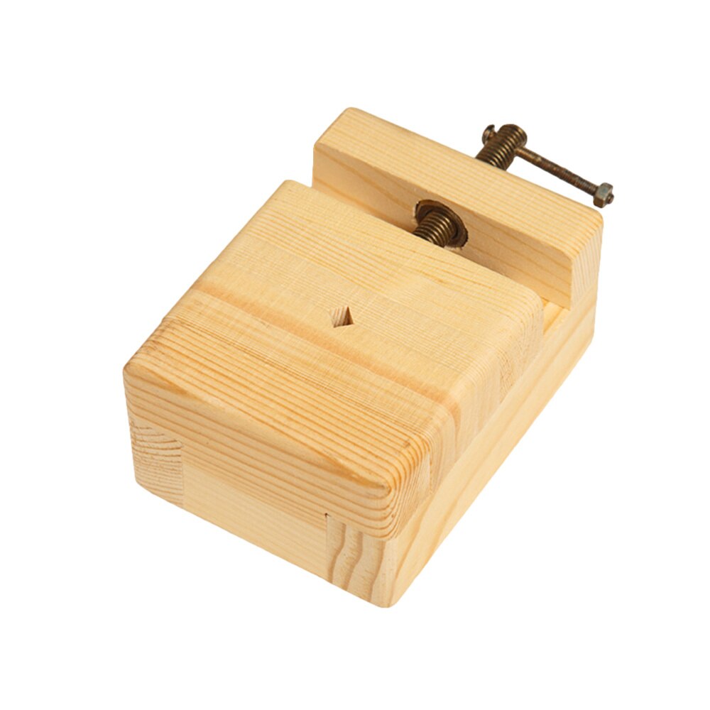 Herramienta de fijación de impresión grabada de madera de pino herramienta de fijación de sección grabada de piedra de sello grabado (9,5x6,5x4,5 cm): Default Title
