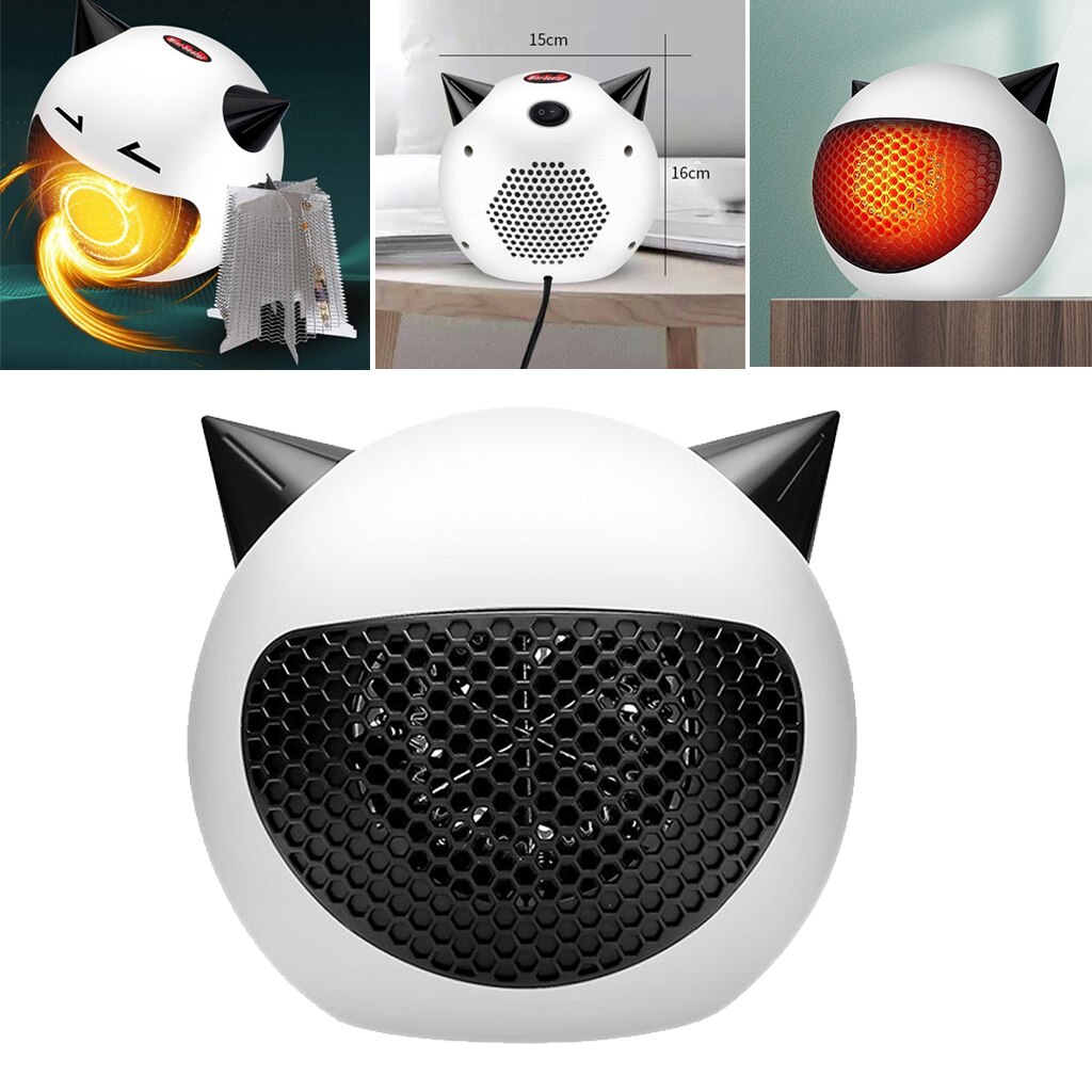 Small Space Personal Mini Heater - for Bathroom Bedroom Kitchen Bedroom Office Indoor: White