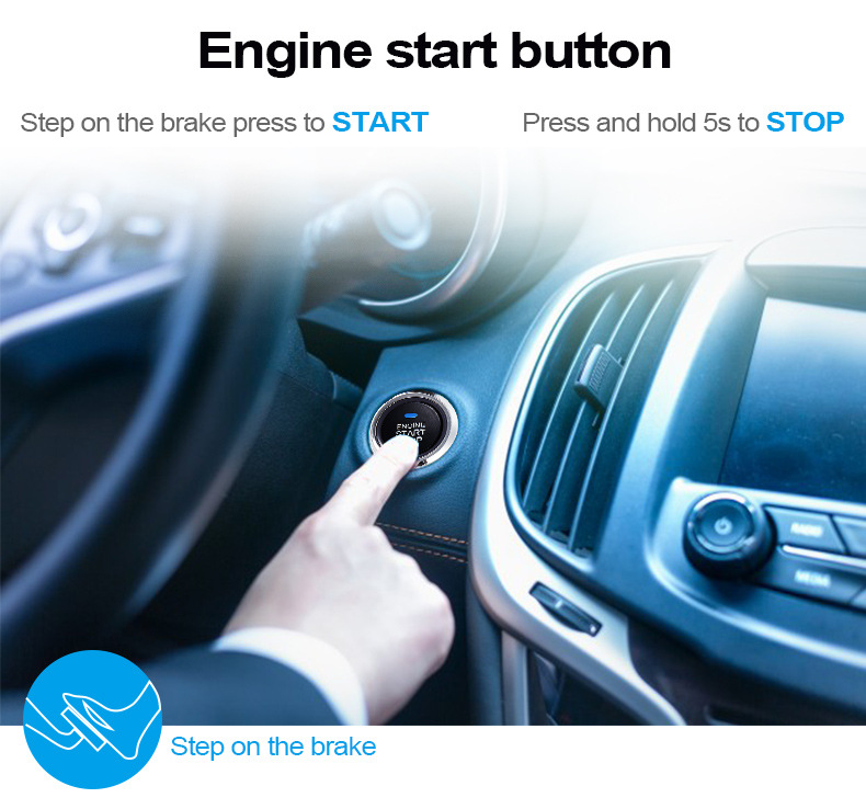 Keyless Entry System Fern Starten Motor Start Stop Taste Auto Alarm mit Autostart Zündung System Zentrale Schloss Automotive Pke