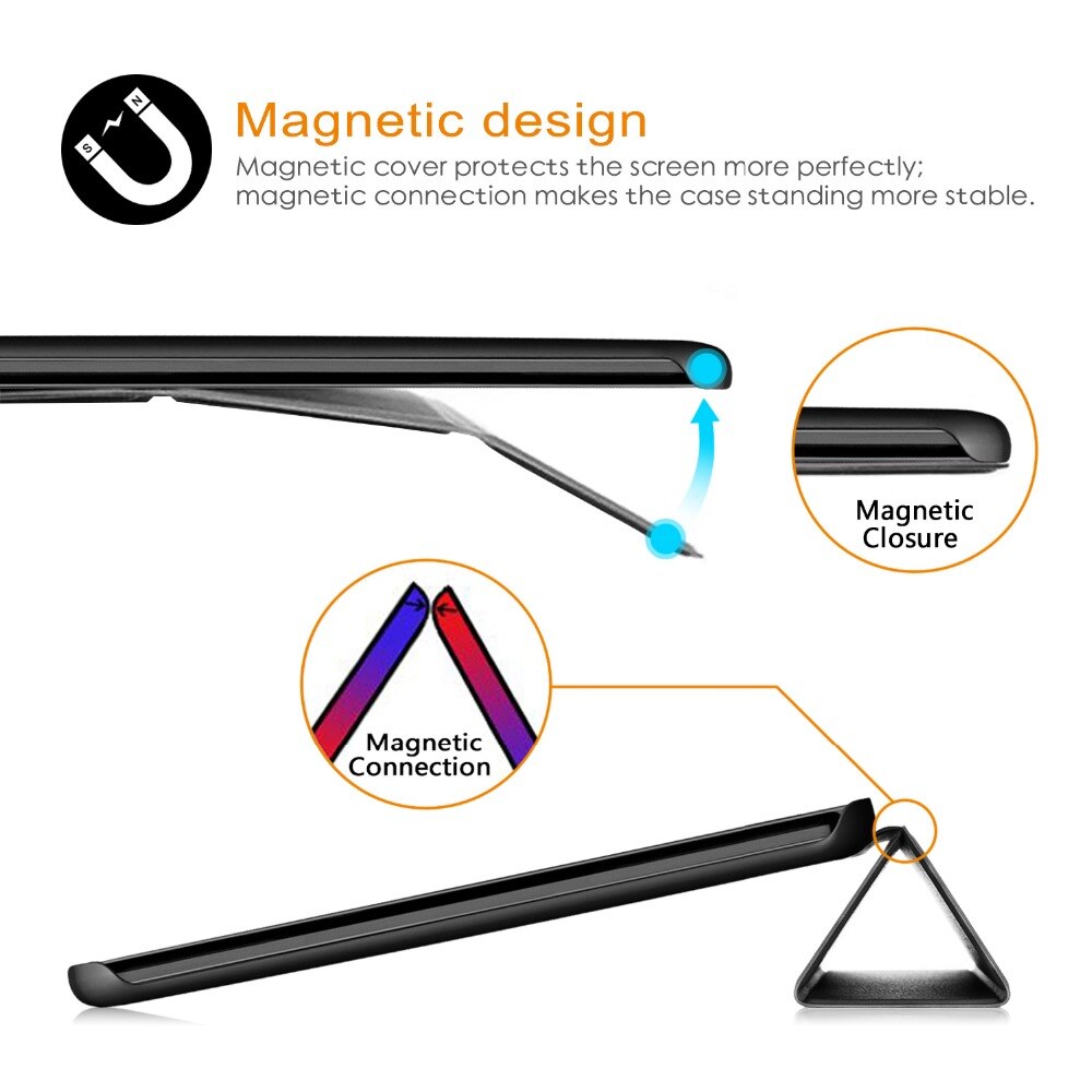 For Asus ZenPad Z10 ZT500KL Ultra-thin Magnetic PU Leather Case Asus ZenPad 3S 10 LTE Z500KL 9.7-inch Funda Cover