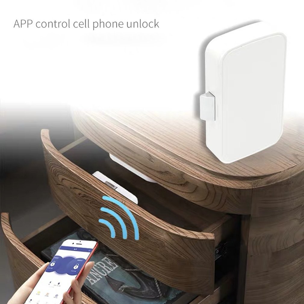 Smart Drawer Cabinet Lock Keyless Bluetooth APP Unlock Anti-Theft Home Safety File Security Drawer switch