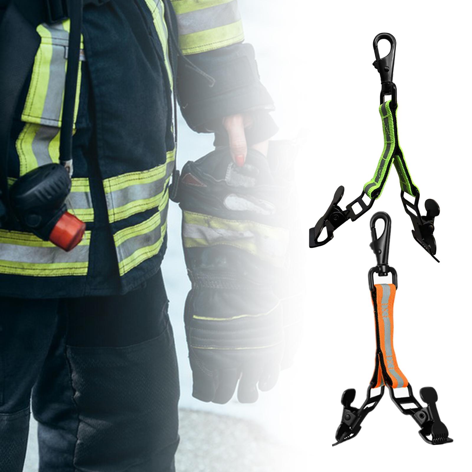 Glove Clips Firefighter Glove Strap Gloves Holder with 2 Clip for Hanging Gloves Tool Bags Glove Keeper Glove Clamp
