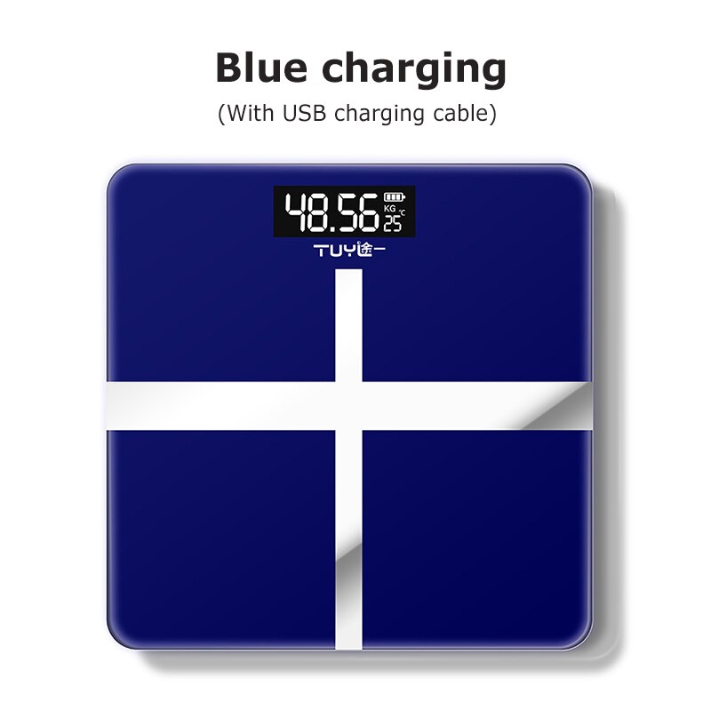 Body Fat Scale Smart USB Wireless Digital Bathroom Weight Scale Body Composition Analyzer With Smartphone App Bluetooth: T1