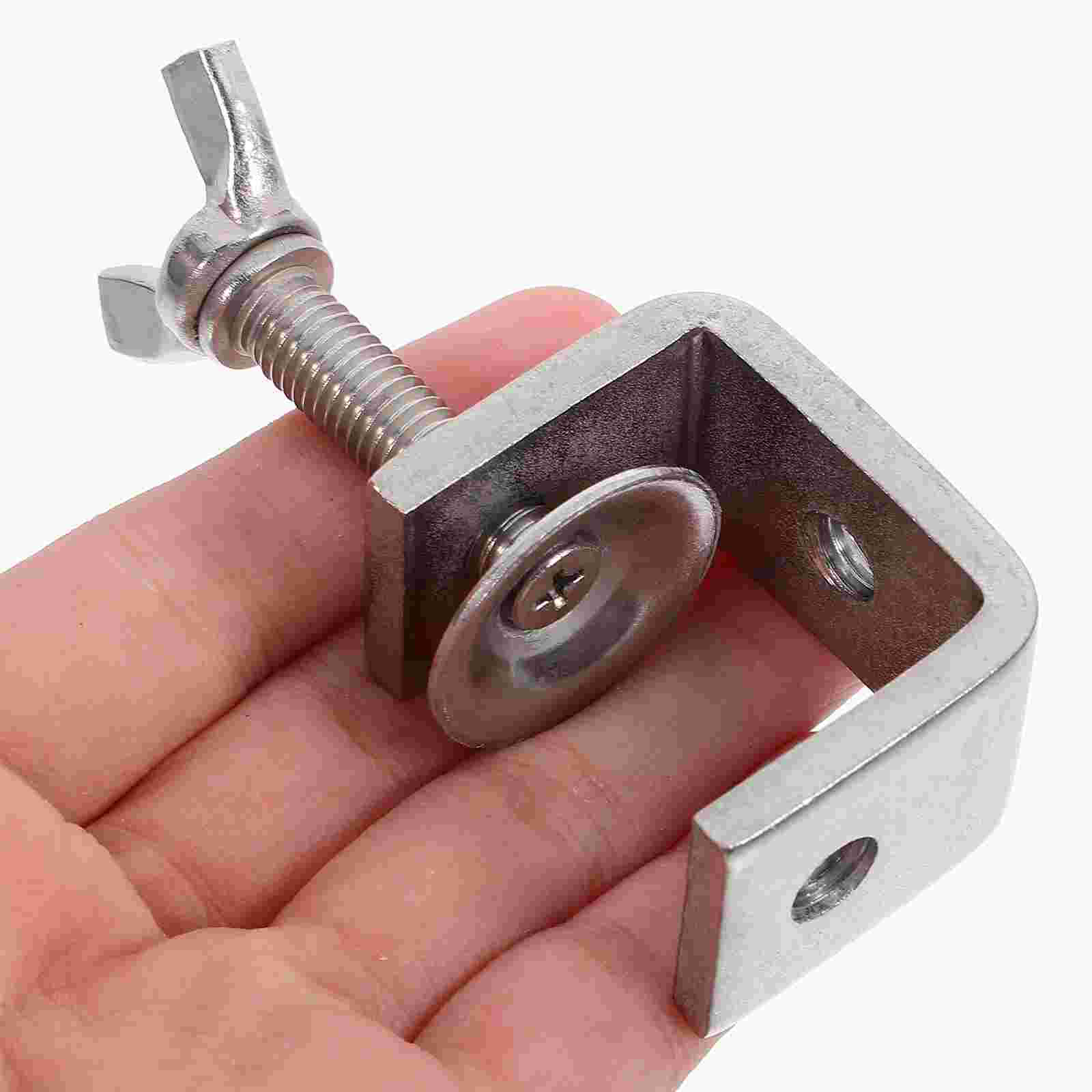 2 Pcs Mini Stainless Steel C Clamp Heavy Duty Small Metal Clamps Woodworking Hardware U Shape Fixing Fastening