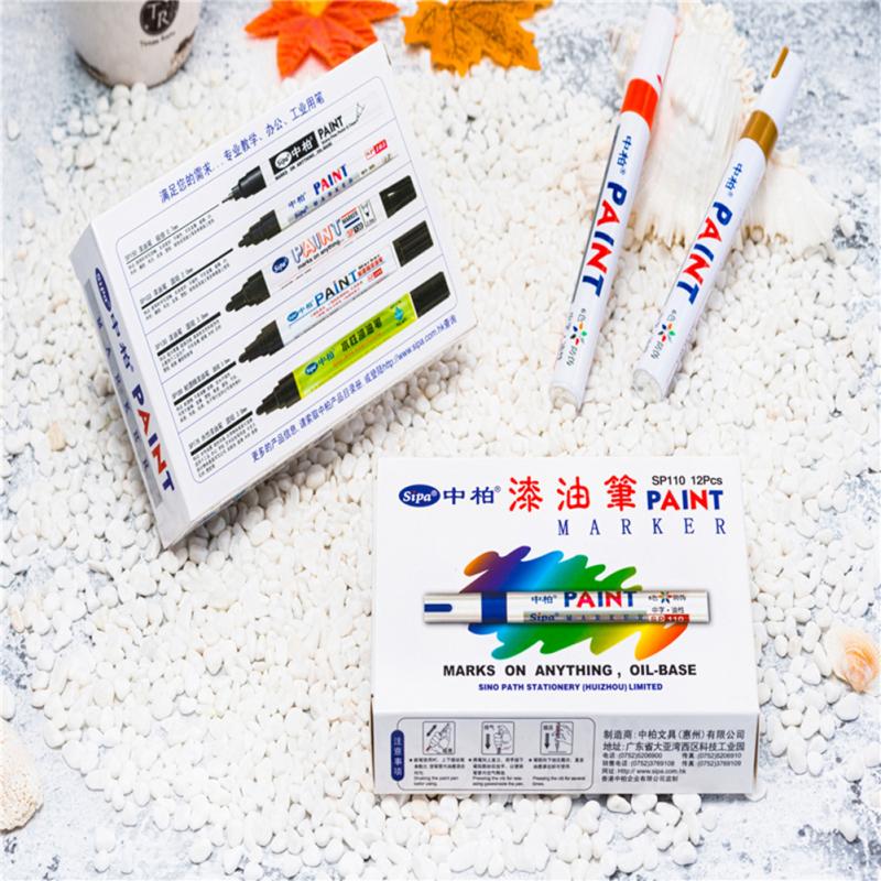 DIY Album Black Card Metal Pen Touch Up Pen Tire Pen Lacquer Oil Pen Auto Rubber Tyre Tread Metal Permanent Paint Marker