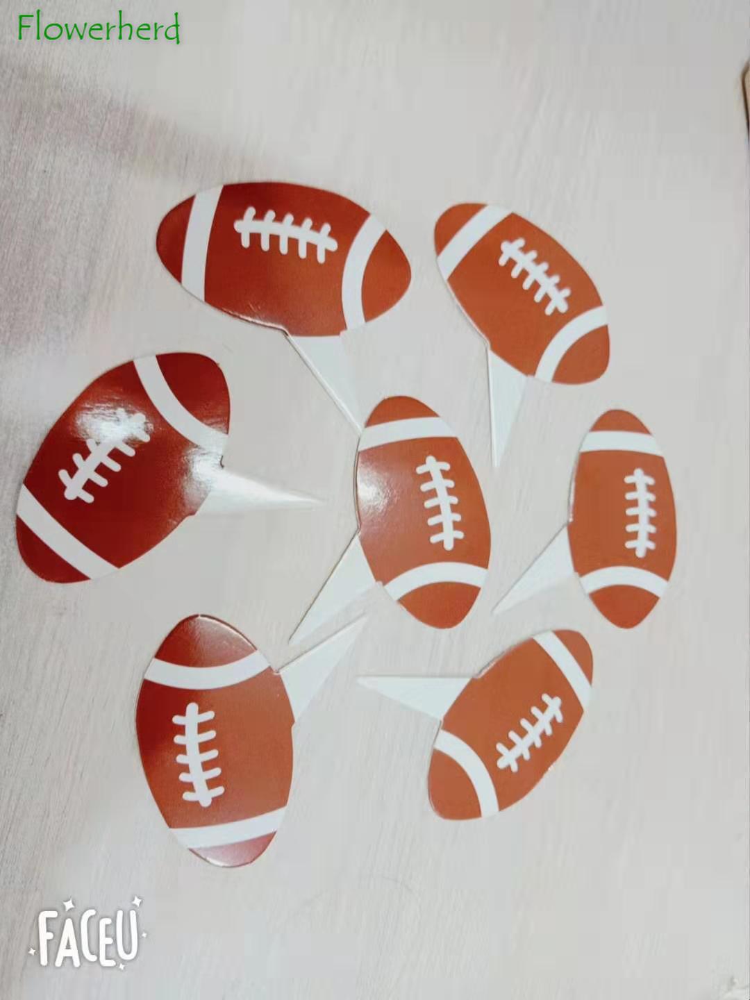 Rugby American Football Theme Party Supplies Disposable Dinnerware Set Plates Napkins Cups Knifves Fork Spoon Birthday Party Set