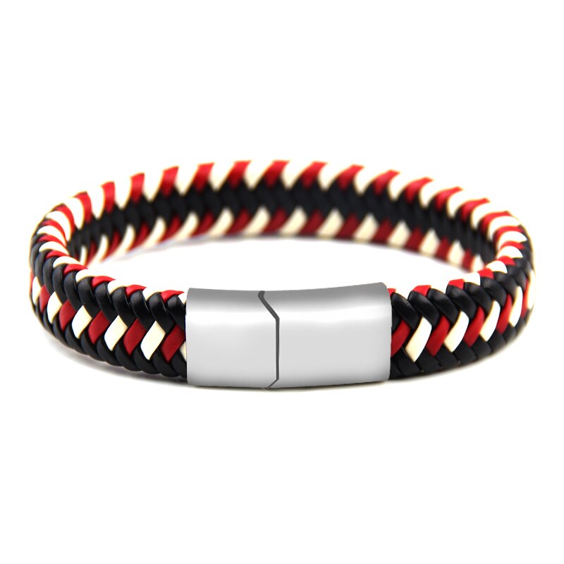 nouvelle Punk Rock Style Trengy bijoux aimant à la main dames Bracelet en cuir hommes accessoires Couple