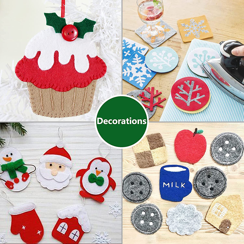 10/40Pcs Felt Fabric Sheets 8x12 inch DIY Crafting Felt 1MM Thickness Non-Woven Fabric for Patchwork Sewing Projects Decoration