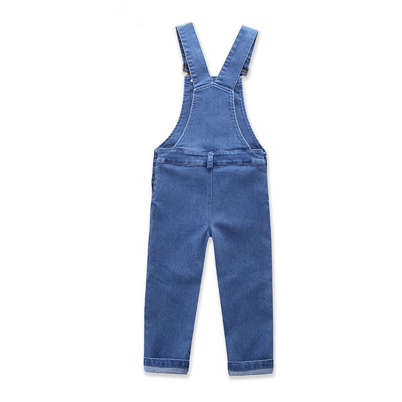 Denim Overalls Broek Jongen Meisje Broek Jeans Denim Jumpsuit Overlles Kids Herfst Winter Gat Jeans Jumpsuits Kleding