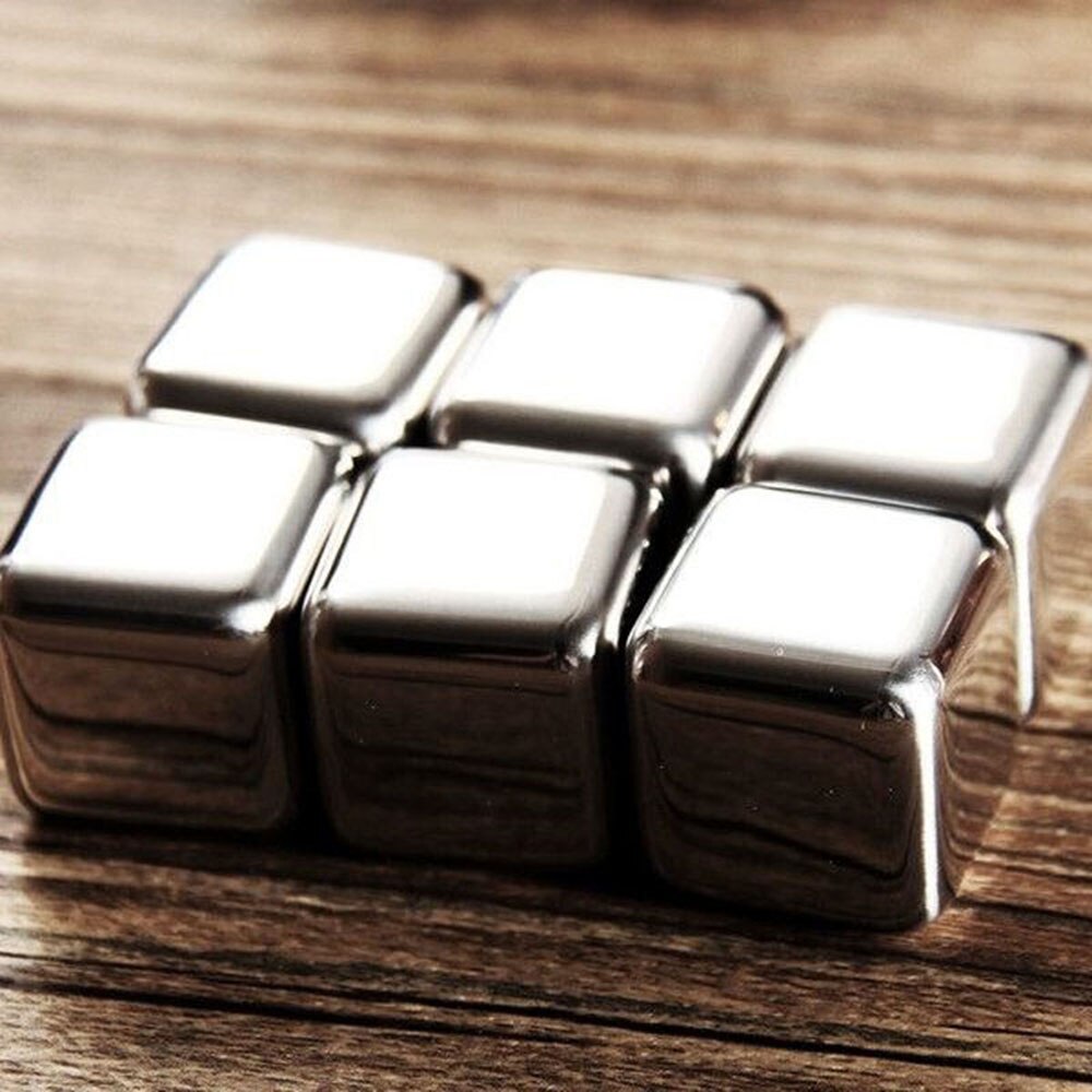 Reusable Stainless Steel Stones for Whiskey Stone Cubes for Wine Beer Juice Champagne Gadgets Vodka Ice Cube Kitchen Accessories