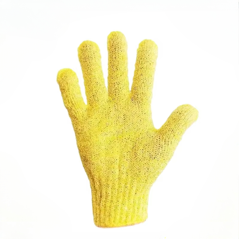 Gant de toilette de nettoyage du corps, brosse douce, maison, hôtel, salle de bain, boule de douche, ensemble d'épurateur de dos, serviette exfoliante pour la peau, gants de bain: YELLOW