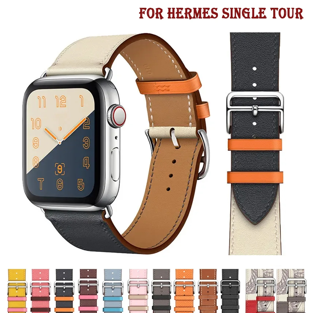 Læderurrem til apple watch-rem serie 9 8 7 6 se 5 4 3 2 1 til iwatch 38mm 42mm håndledsrem til iwatch-rem 44 40 41 45 49mm