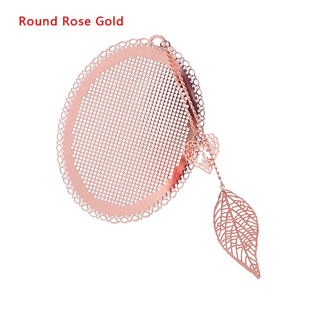 Marcapáginas de punto de cruz para manualidades, accesorios para manualidades con bordado de Metal, herramientas de costura en cruz,: Round Rose Gold