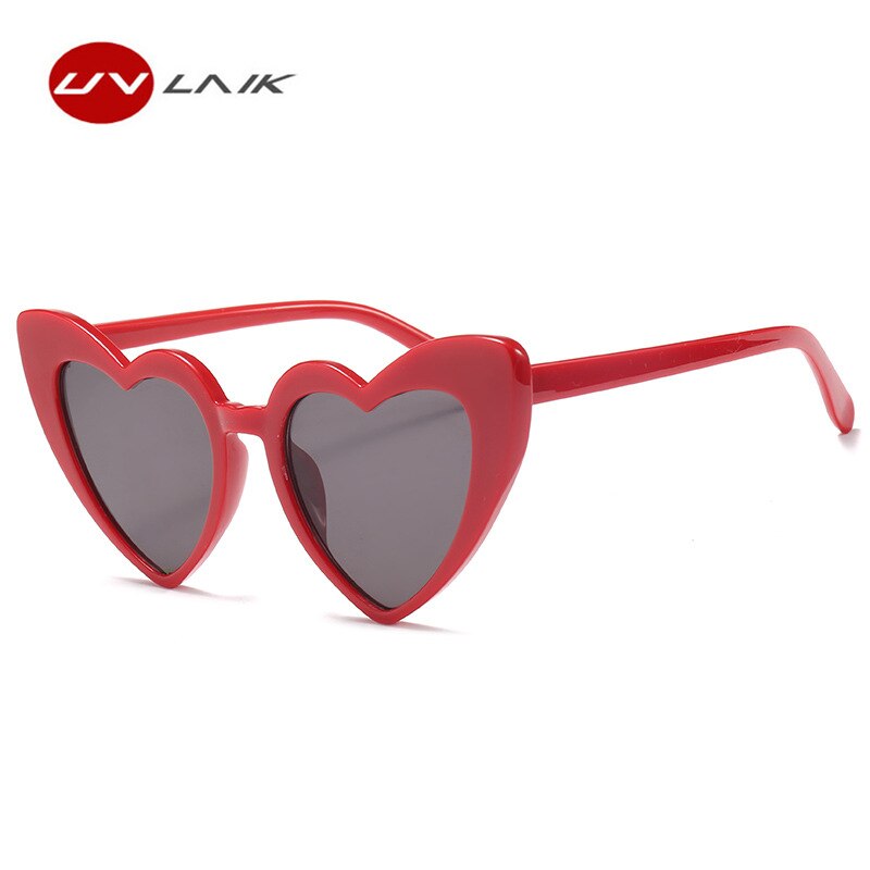 Uvlaik Hart Zonnebril Vrouwen Lolita Liefde Glazen Vintage Zonnebril Reflecterende Brillen UV400 Retro Bril