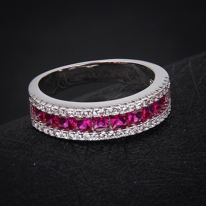 Luxo rosa anéis para mulheres grande círculo cúbico zircônia anel bague femme cc jóias anel anel feminino bijoux moda jóias cc212