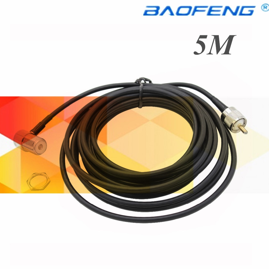 Cb antennaS0239connector KT-8900 Verlengkabel voor Auto Radio (R) 5 M Coaxkabel SO239 PL259 Antenne Verlengkabel CB Cabl