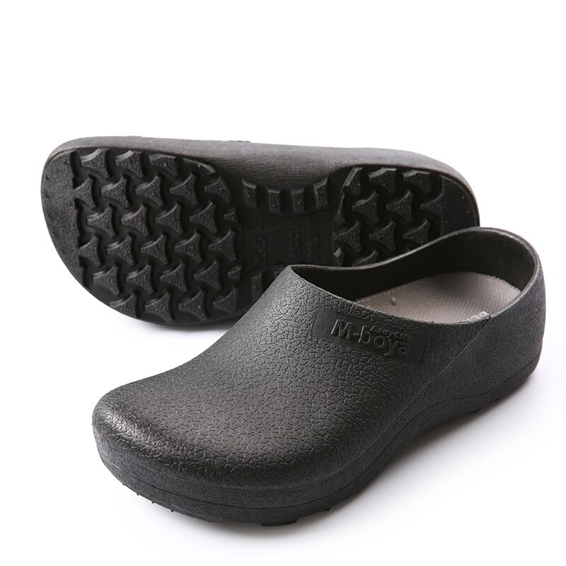 Zuecos antideslizantes de cocina para Hotel, zapatos de trabajo planos informales, resistentes, transpirables, talla grande