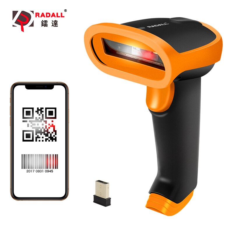 Radall Draadloze Barcode Scanner Wired 1D/2D Qr Code Reader Voor Inventaris Pos Terminal Pc Mac