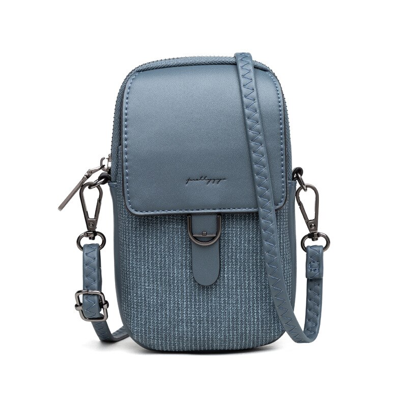 moda dziewczynka torba na ramię 6.5 cala telefon komórkowy kobiety torba codzienny styl japońnarty student torba na telefon komórkowy mini torba: niebieski