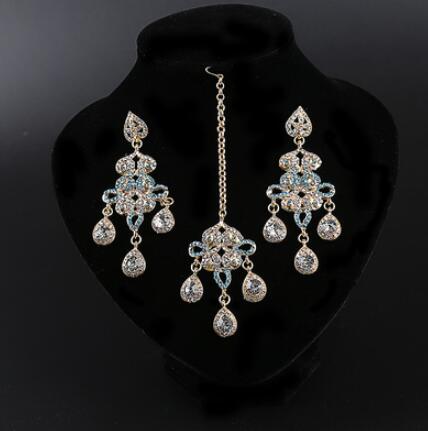 13 Kleuren Etnische Indiase Saree Dansen Oorbellen Voor Vrouwen Wenkbrauwen Indische Kleding Accessoire Party: G