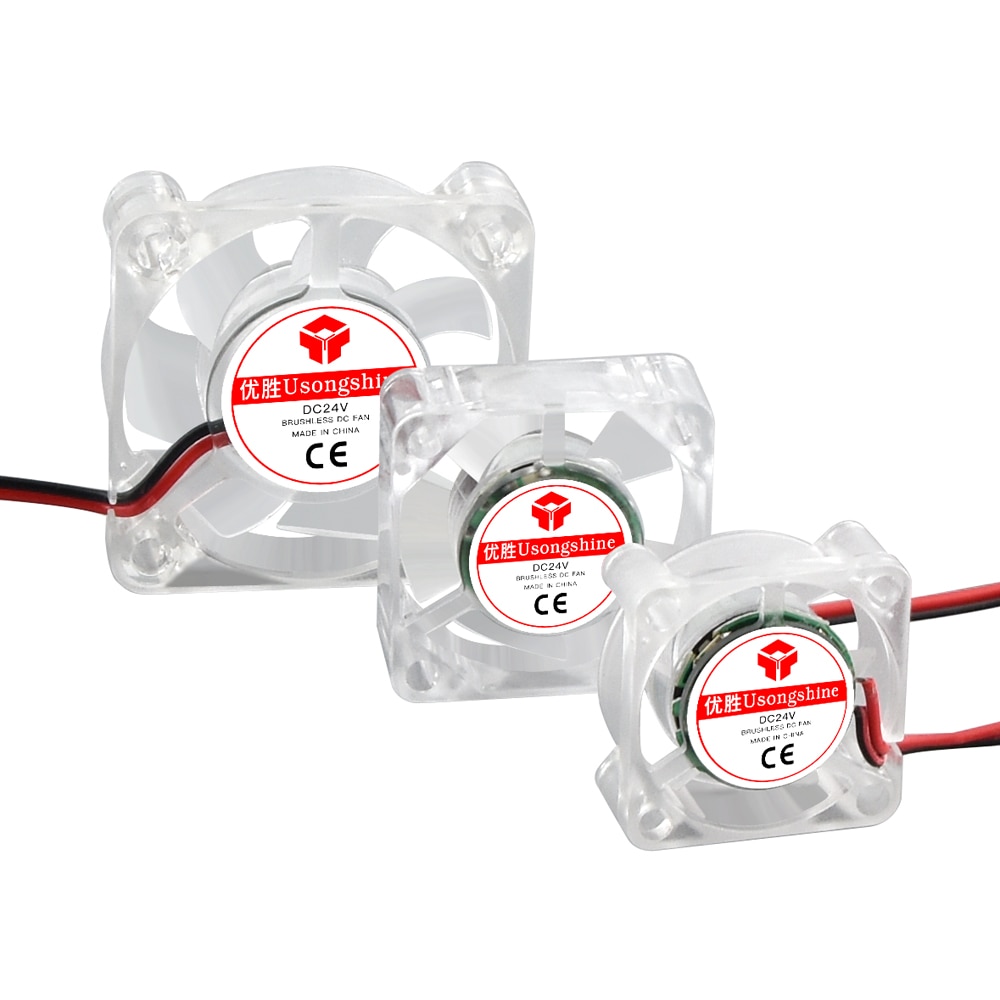 Ventilador de refrigeración para impresora 3D, ventilador de refrigeración 2510 3010 4010, luz LED, ventilador de cojinete hidráulico luminoso, Mini radiador de 12V/24V para V6 Hotend