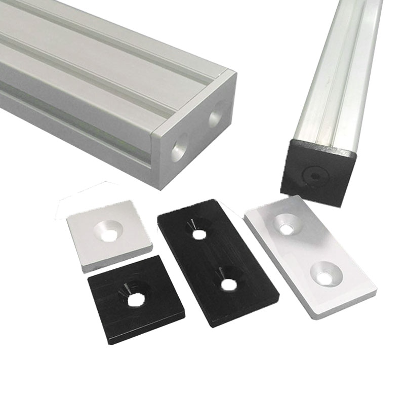 Aluminium Profiel End Cap Cover Plaat Met Enkele Of Dubbele Gaten Voor 2040 3030 3060 4040 4080 6060 8080 eu Aluminium Profiel
