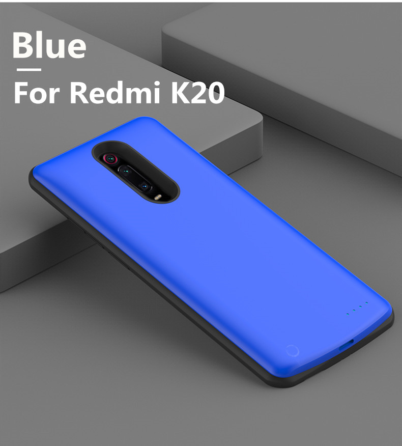 6500 mah akkukoteloa puhelinlaturi xiaomi  mi 9t pro virtakotelolle ulkoinen akkuvirtalähde xiaomi  mi 9t latauskotelolle: Sininen  mi 9t: lle