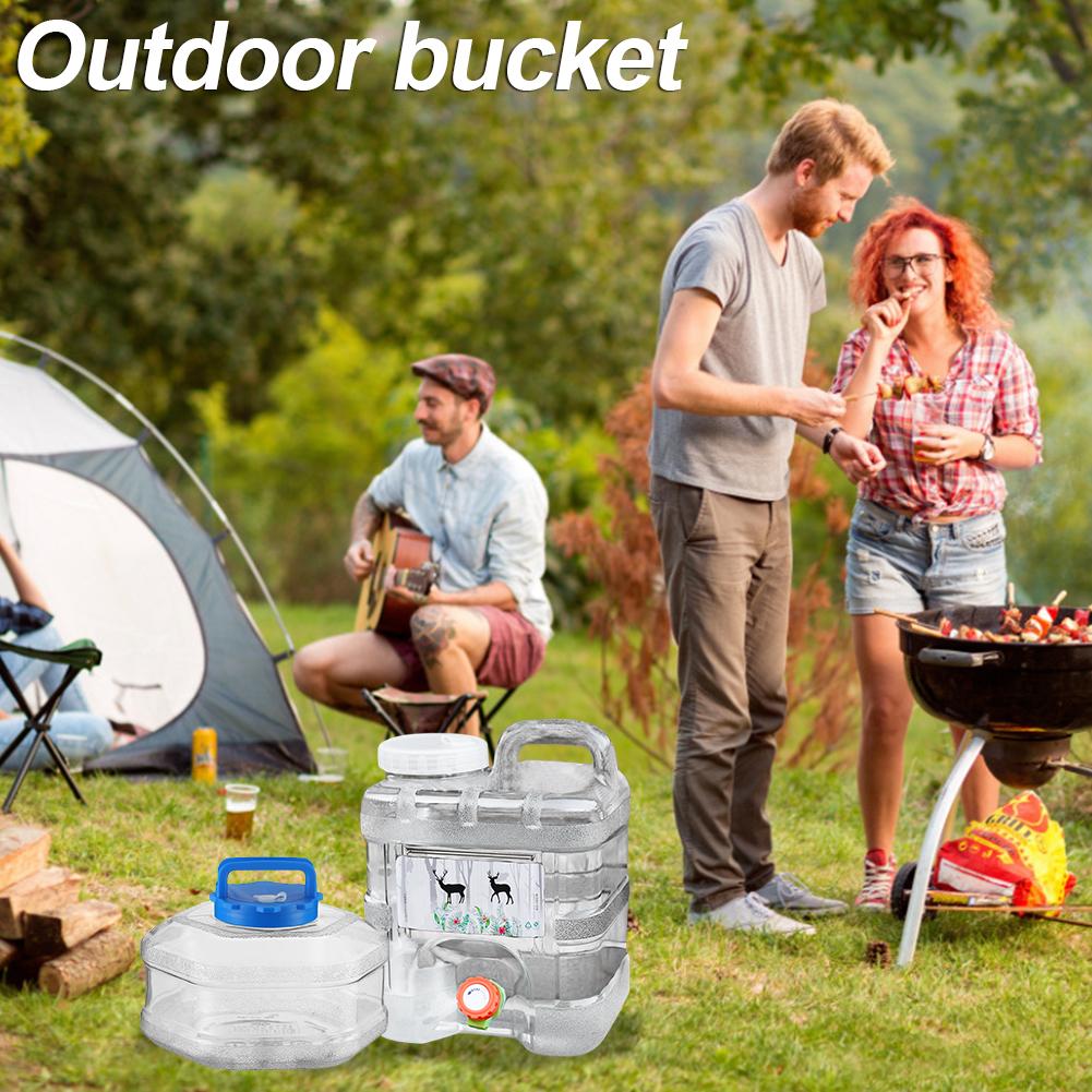 Car Water Bucket 6L/10L Portable Outdoor Camping Car Water Carrier Bucket Canister Storage Container With Water Tap