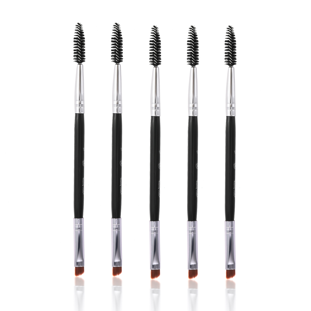 Makeup 5 stk./sæt sort øjenbryn skrå flad vinklet børste eyeliner øjenskygge øjenbryn makeup værktøj kvinder kosmetik: Lilla