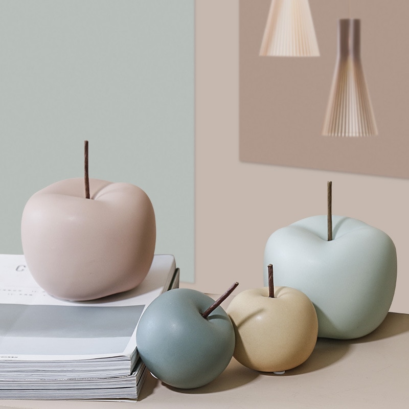 Nordic Creatieve Keramiek Apple Decoratie Eenvoudige Woonkamer Tv Kast Home Sweet Ornamenten Voor Bruiloft Versiering Ambachten