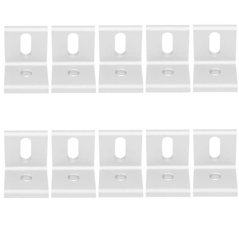 10Pcs Right Angle Corner Bracket 90 Degree Aluminum L Shaped Fixed Brace Industrial Furniture Fasteners: 4040