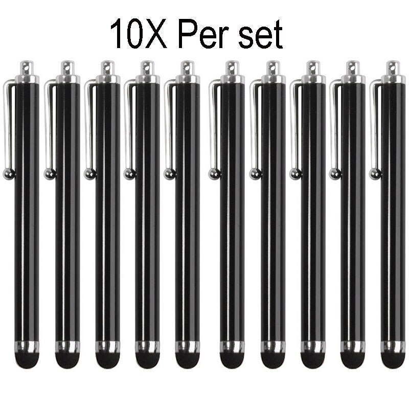 Mosible 10 st/lot universal stylus penna ritplatta kapacitiv skärm pekpenna för ipad iphone samsung xiaomi mobiltelefon: Svart 10x