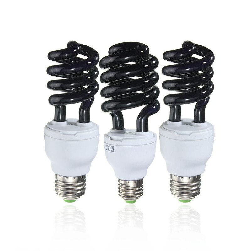 Lâmpada uv e27 15/20/30w espiral enegy economia uv ultravioleta fluorescente preto luz cfl lâmpada lâmpadas violeta 220v 300-400nm
