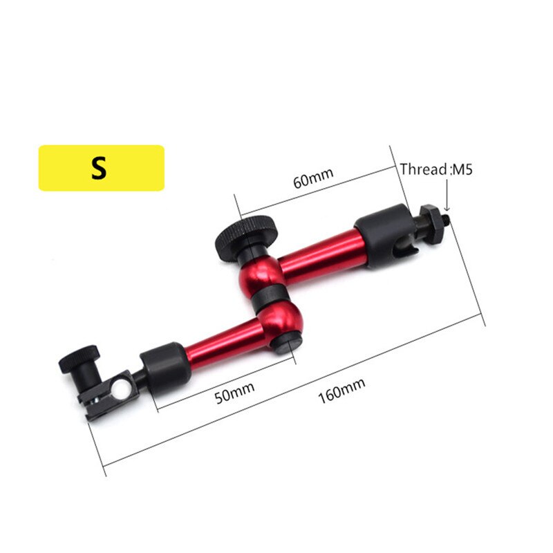 Flexible Dial Test Indicator Gauge Universal Magnetic Base Holder Stand Table Scale Precision Indicators Measurement Tool: Red