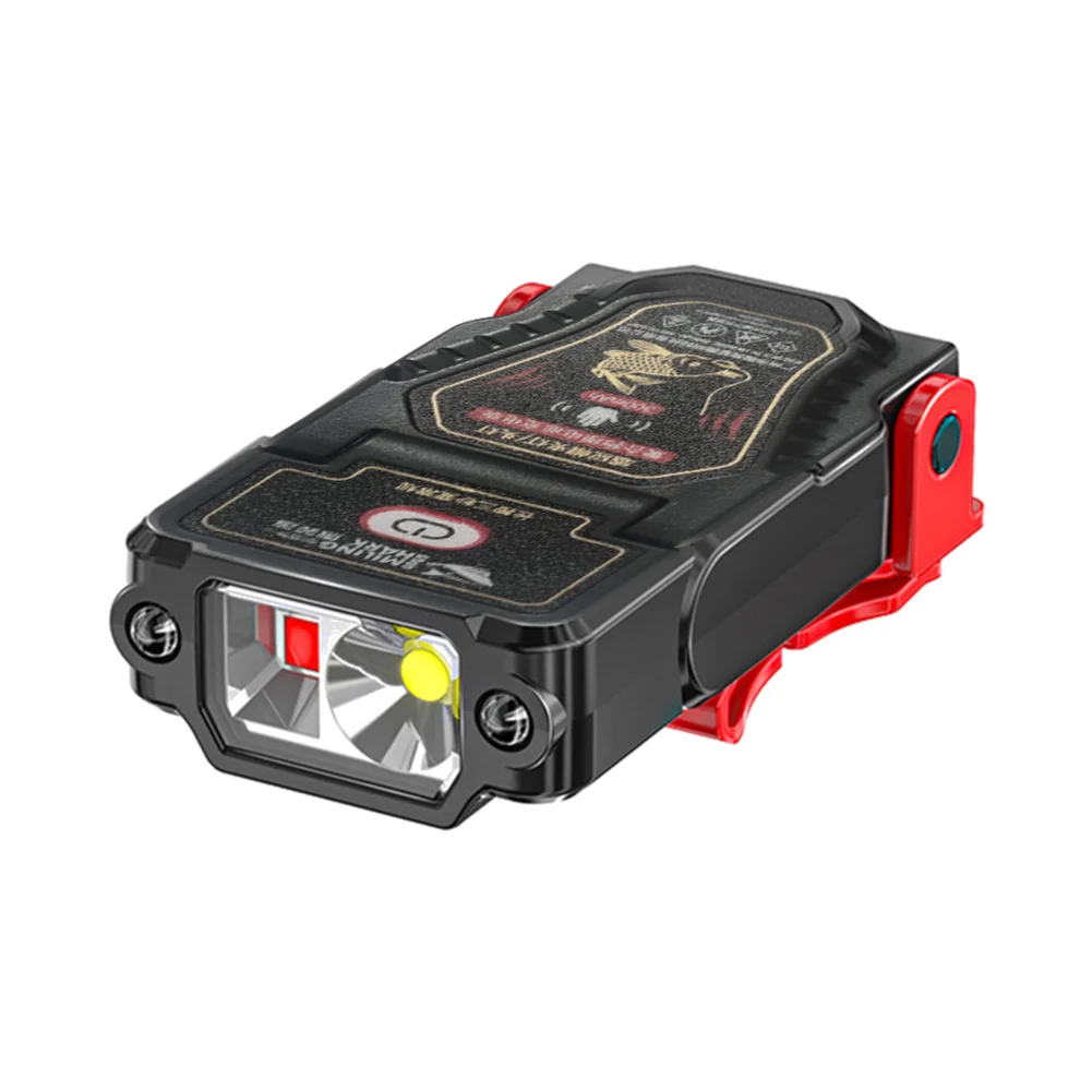 1-10 stk. mini-sensor-led-pandelampe med hat og kasketklemme, genopladelig pandelampe, vandtæt lommelygte til camping og fiskeri: Blå