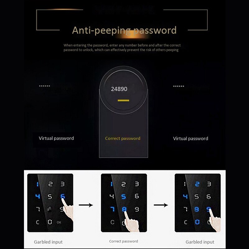Touch-Smart Code Lock Elektronische Code Lock Geschikt Voor Locker Archiefkast Sauna Kast Deurslot