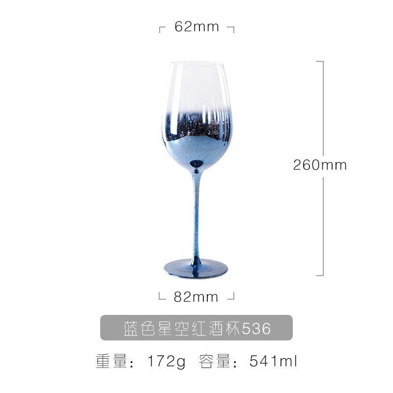 Farve krystalglas rødvinsglas sæt vinglas farve champagne glas vin sæt: 540ml