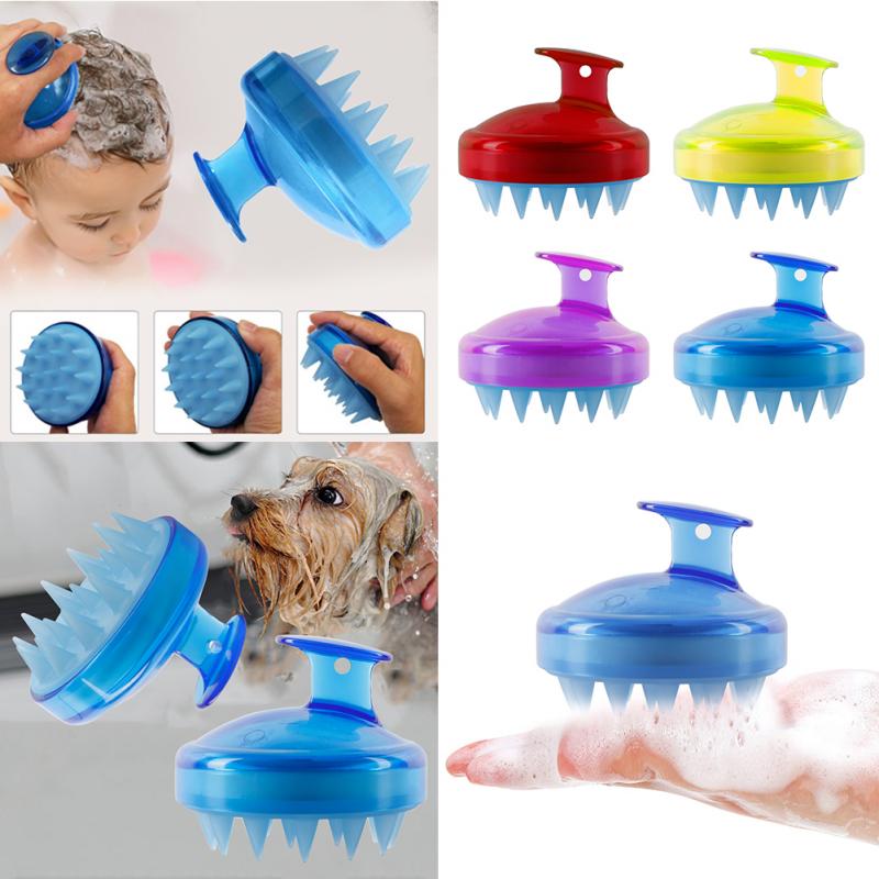 Cepillo de silicona para el pelo, cepillo de ducha para el cuerpo, baño, cuero cabelludo, champú de masaje, peine de lavado de pelo, cuidado del cabello