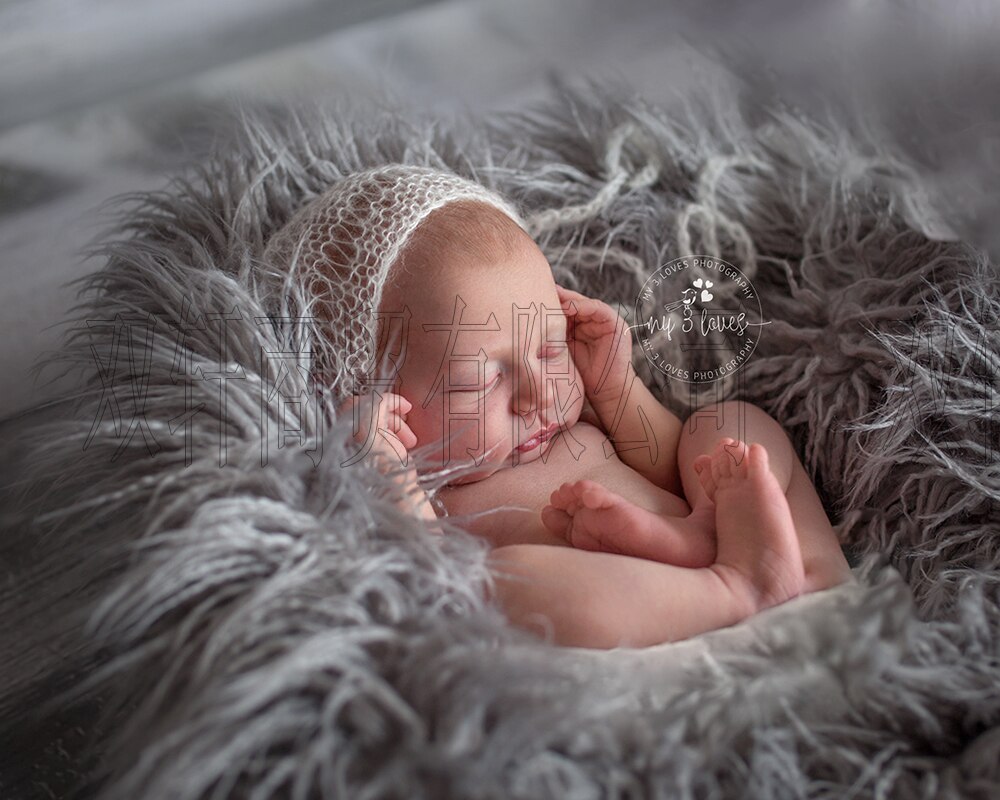 (75*50 cm) Deken Mand Stuffer Bont Fotografie Props Pasgeboren Fotografie Rekwisieten