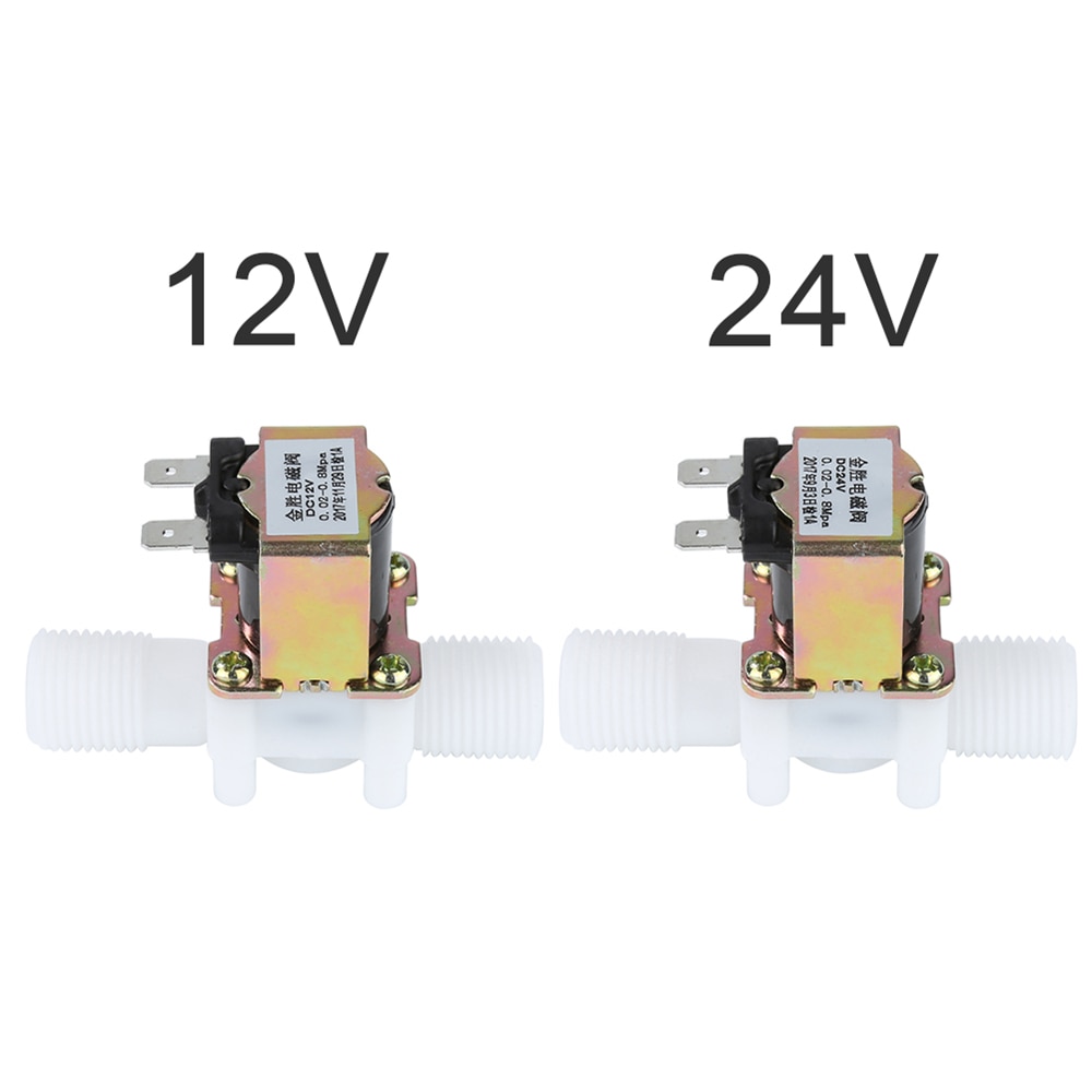 Válvula Solenoide eléctrica de plástico Universal, interruptor de controlador de presión Nominal normalmente cerrado, 12V/24V, 1/2 &quot;N/C