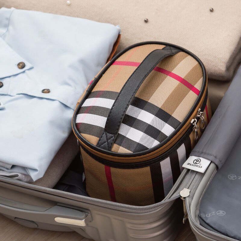 Bolsa de almacenamiento de cosméticos portátil de gran capacidad impermeable de con múltiples patrones, almacenamiento de viaje simple multifuncional